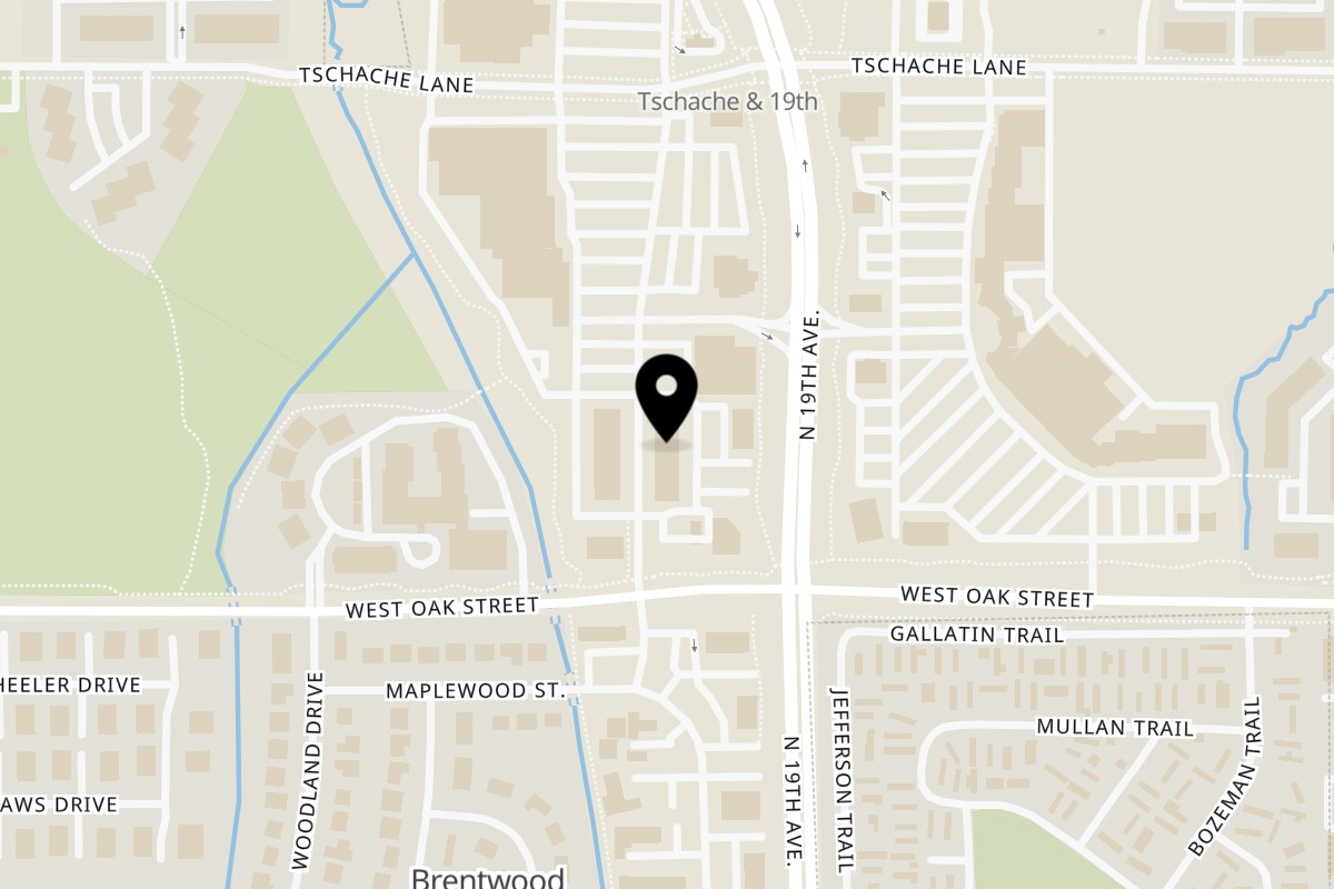 Map showing the location of Yo Poké Fusion on 2047 W Oak St in Bozeman